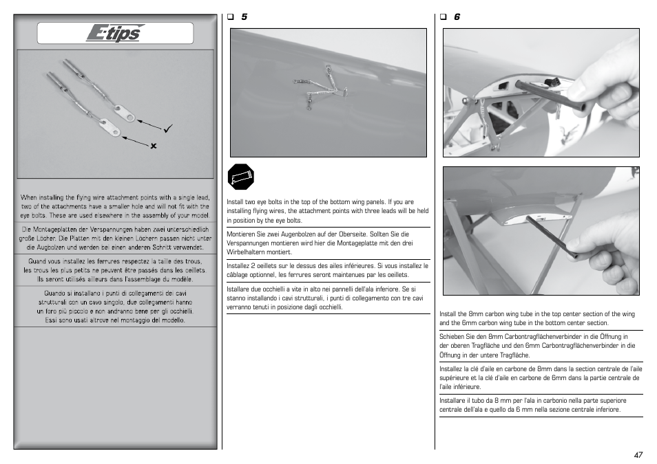 E-flite Albatros D.Va 25e ARF User Manual | Page 47 / 72