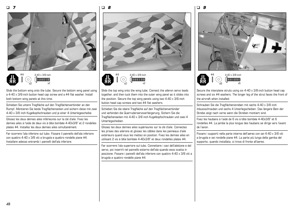 Lr l r | E-flite Albatros D.Va 25e ARF User Manual | Page 48 / 72