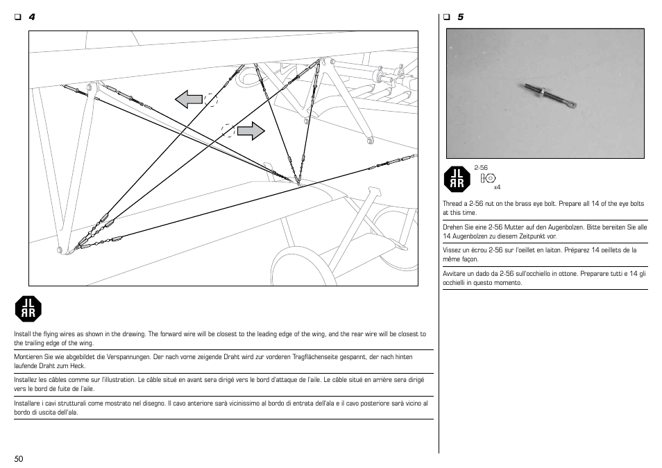 Lr l r | E-flite Albatros D.Va 25e ARF User Manual | Page 50 / 72