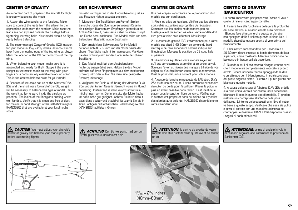 E-flite Albatros D.Va 25e ARF User Manual | Page 59 / 72