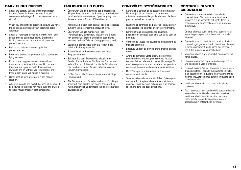 E-flite Albatros D.Va 25e ARF User Manual | Page 63 / 72