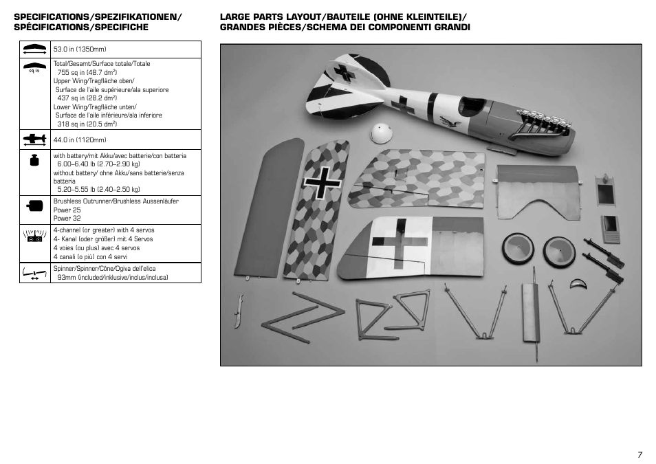 E-flite Albatros D.Va 25e ARF User Manual | Page 7 / 72