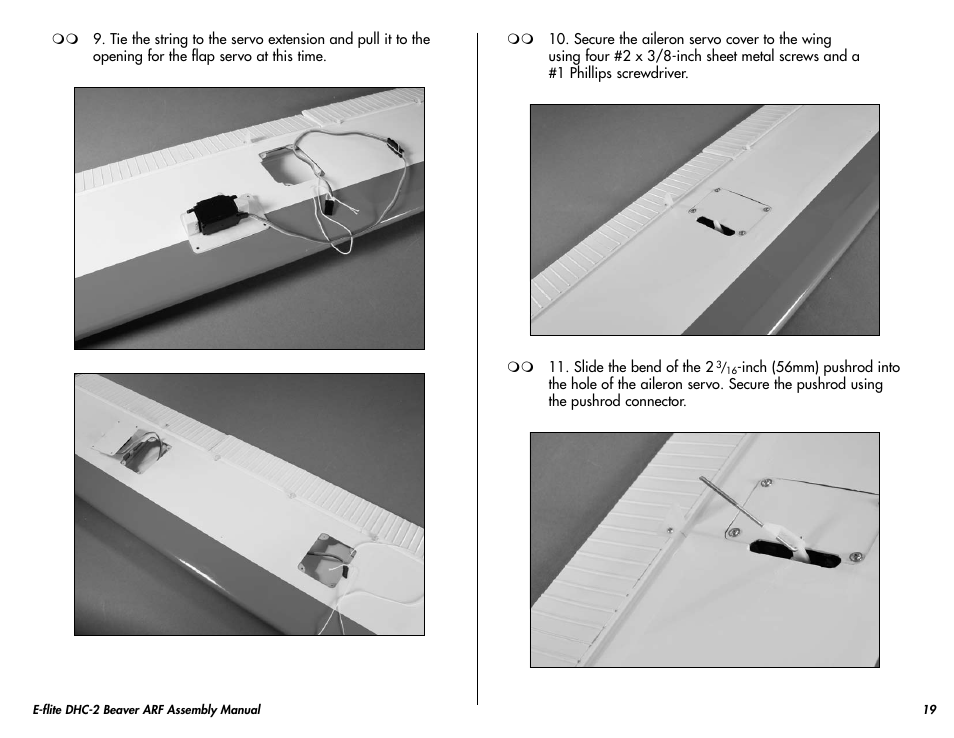 E-flite DHC-2 Beaver 25e ARF User Manual | Page 19 / 52