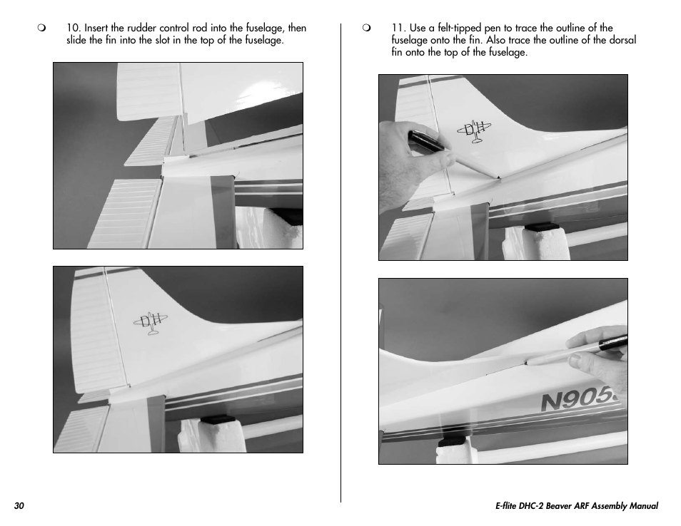 E-flite DHC-2 Beaver 25e ARF User Manual | Page 30 / 52