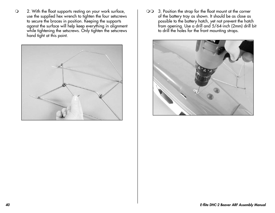 E-flite DHC-2 Beaver 25e ARF User Manual | Page 40 / 52