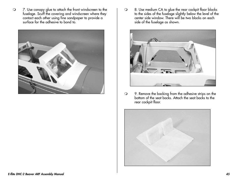 E-flite DHC-2 Beaver 25e ARF User Manual | Page 45 / 52