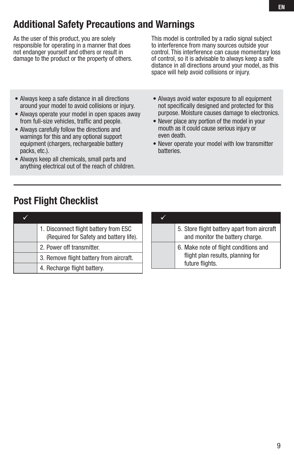 E-flite UMX Beast 3D BNF Basic User Manual | Page 9 / 19