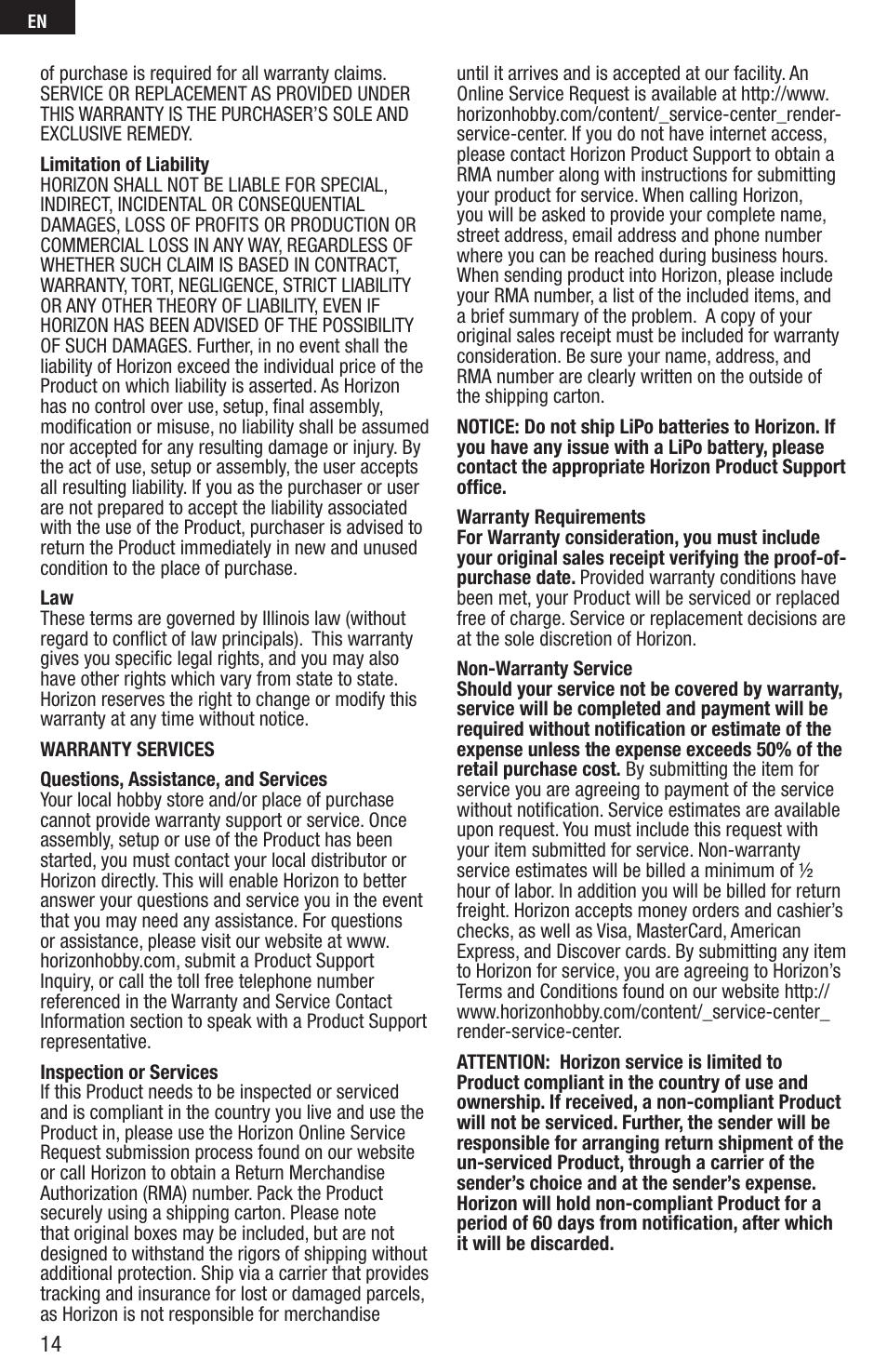 E-flite UMX Habu 180 DF BNF Basic with AS3X Technology User Manual | Page 14 / 18