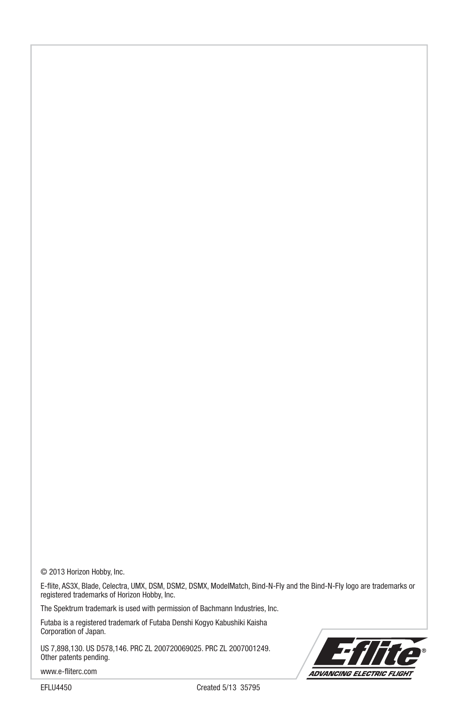 E-flite UMX Habu 180 DF BNF Basic with AS3X Technology User Manual | Page 18 / 18