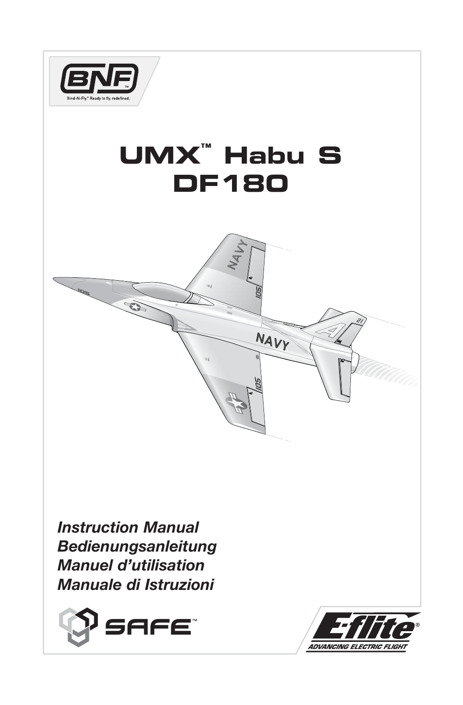 E-flite UMX Habu S DF180m BNF User Manual | 19 pages