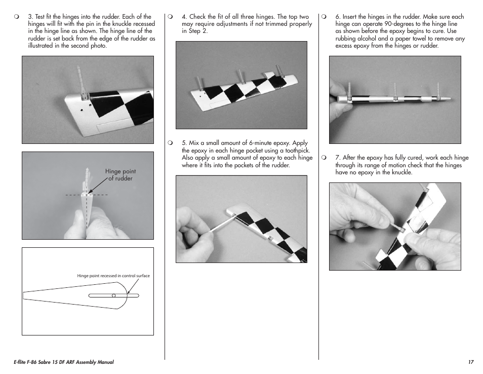 E-flite F-86 Sabre 15 DF ARF User Manual | Page 17 / 44