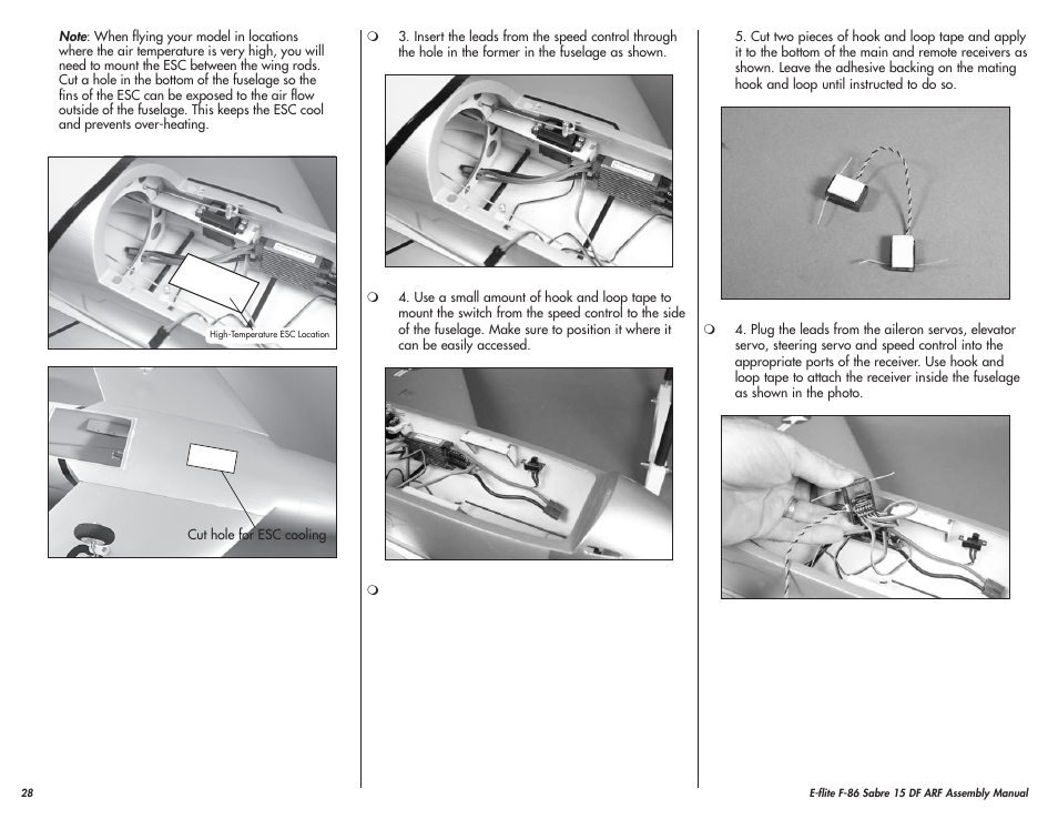 E-flite F-86 Sabre 15 DF ARF User Manual | Page 28 / 44