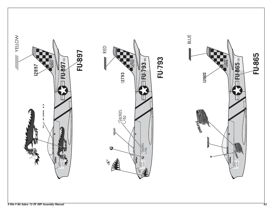 E-flite F-86 Sabre 15 DF ARF User Manual | Page 43 / 44