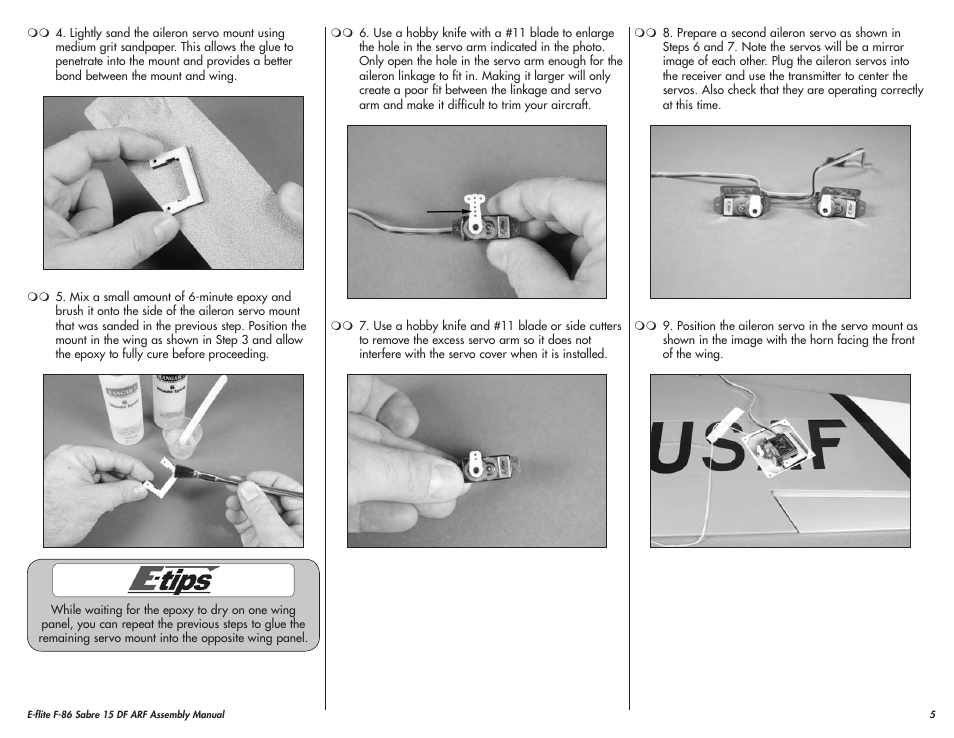 E-flite F-86 Sabre 15 DF ARF User Manual | Page 5 / 44