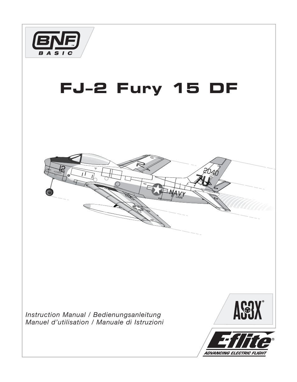 E-flite Fury 15 DF BNF Basic User Manual | 18 pages