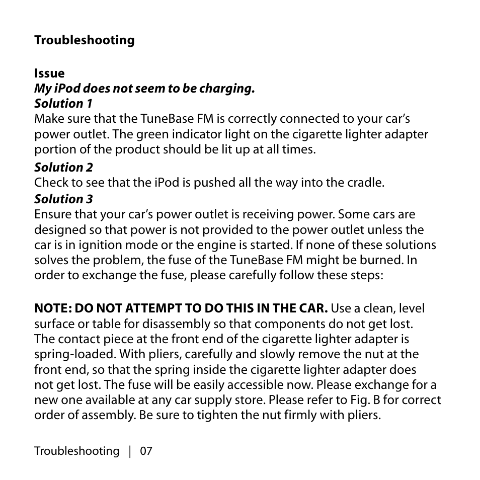 Belkin TUNEBASE F8V7097 User Manual | Page 8 / 16