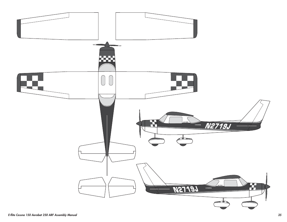 E-flite Cessna 150 Aerobat 250 ARF User Manual | Page 35 / 36