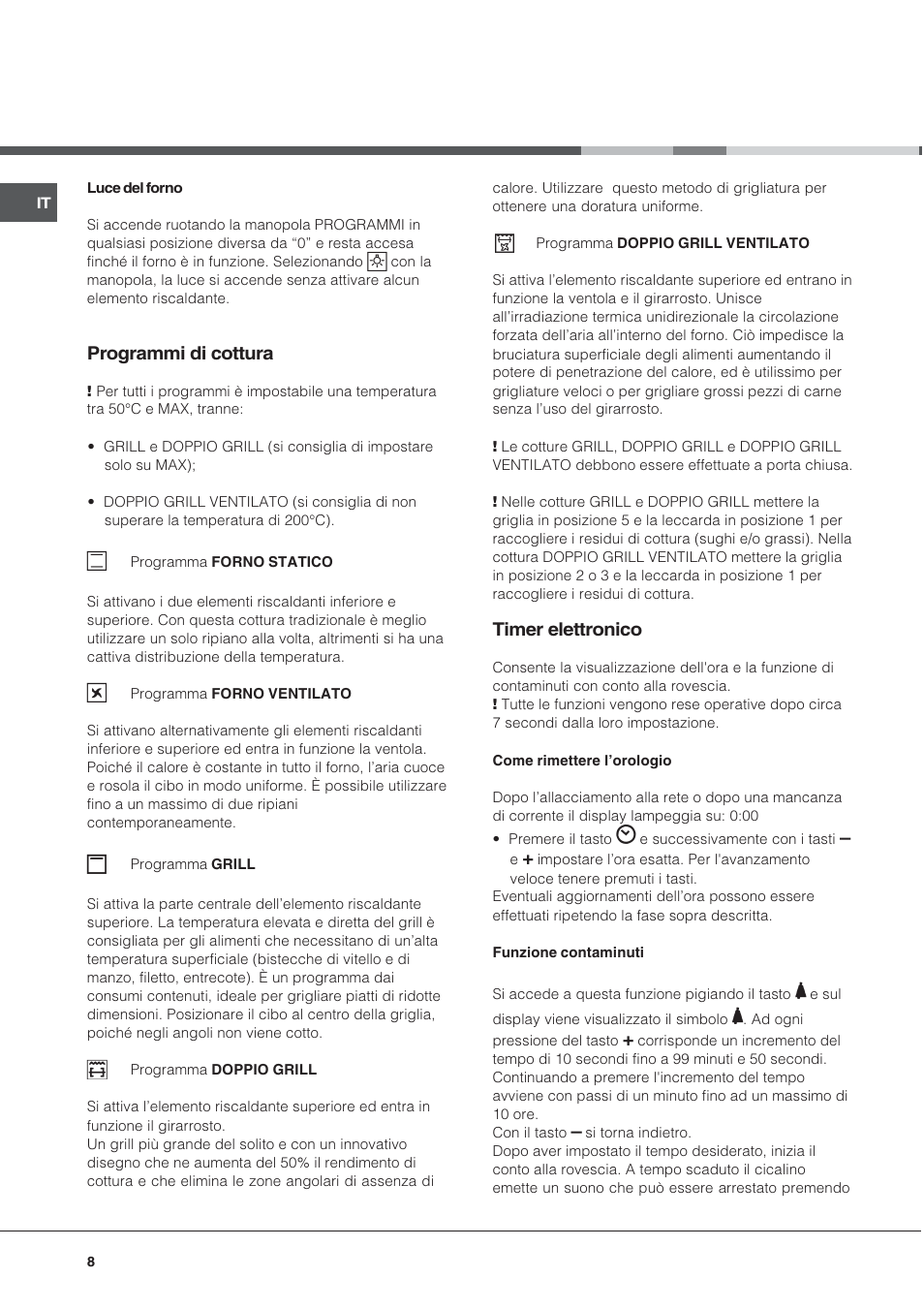 Hotpoint Ariston C 34S M5 R/HA User Manual | Page 8 / 40