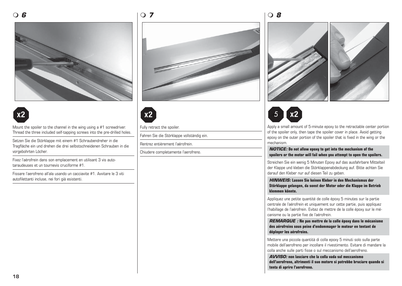 E-flite L-13 Blanik 4.2 m ARF User Manual | Page 18 / 60