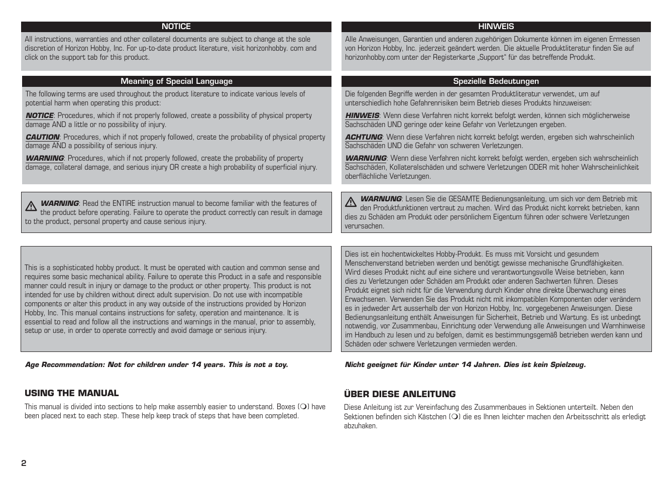 E-flite L-13 Blanik 4.2 m ARF User Manual | Page 2 / 60