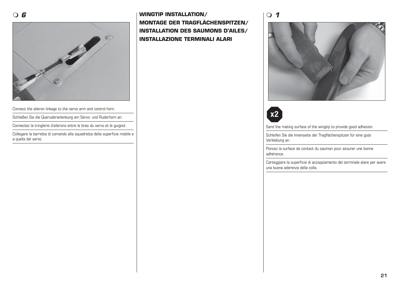 E-flite L-13 Blanik 4.2 m ARF User Manual | Page 21 / 60