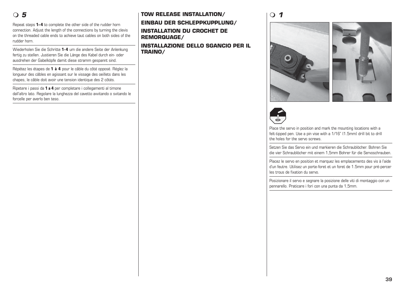 E-flite L-13 Blanik 4.2 m ARF User Manual | Page 39 / 60