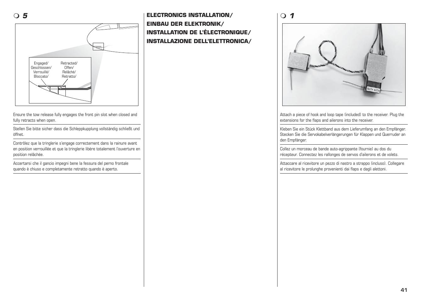 E-flite L-13 Blanik 4.2 m ARF User Manual | Page 41 / 60