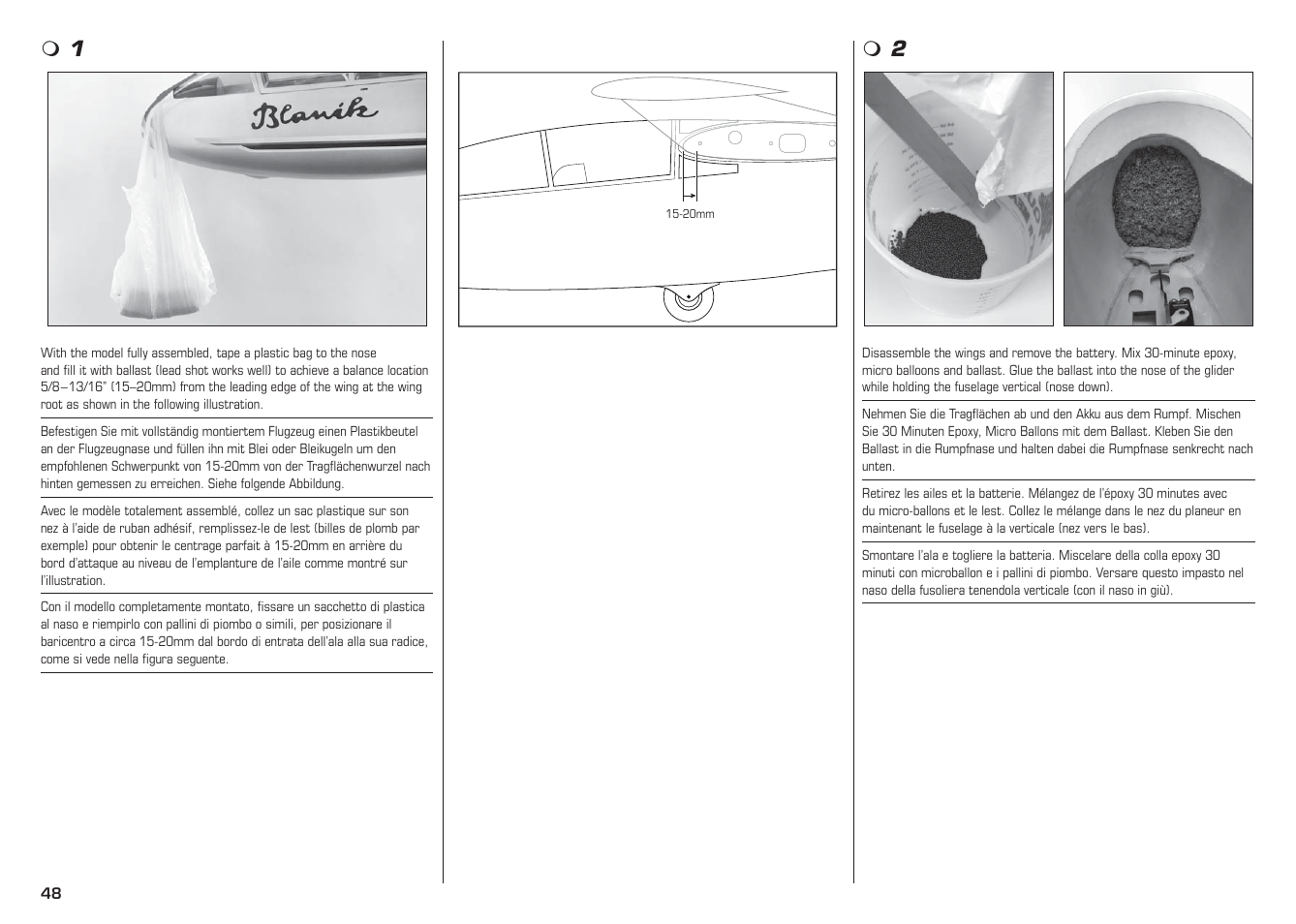 E-flite L-13 Blanik 4.2 m ARF User Manual | Page 48 / 60