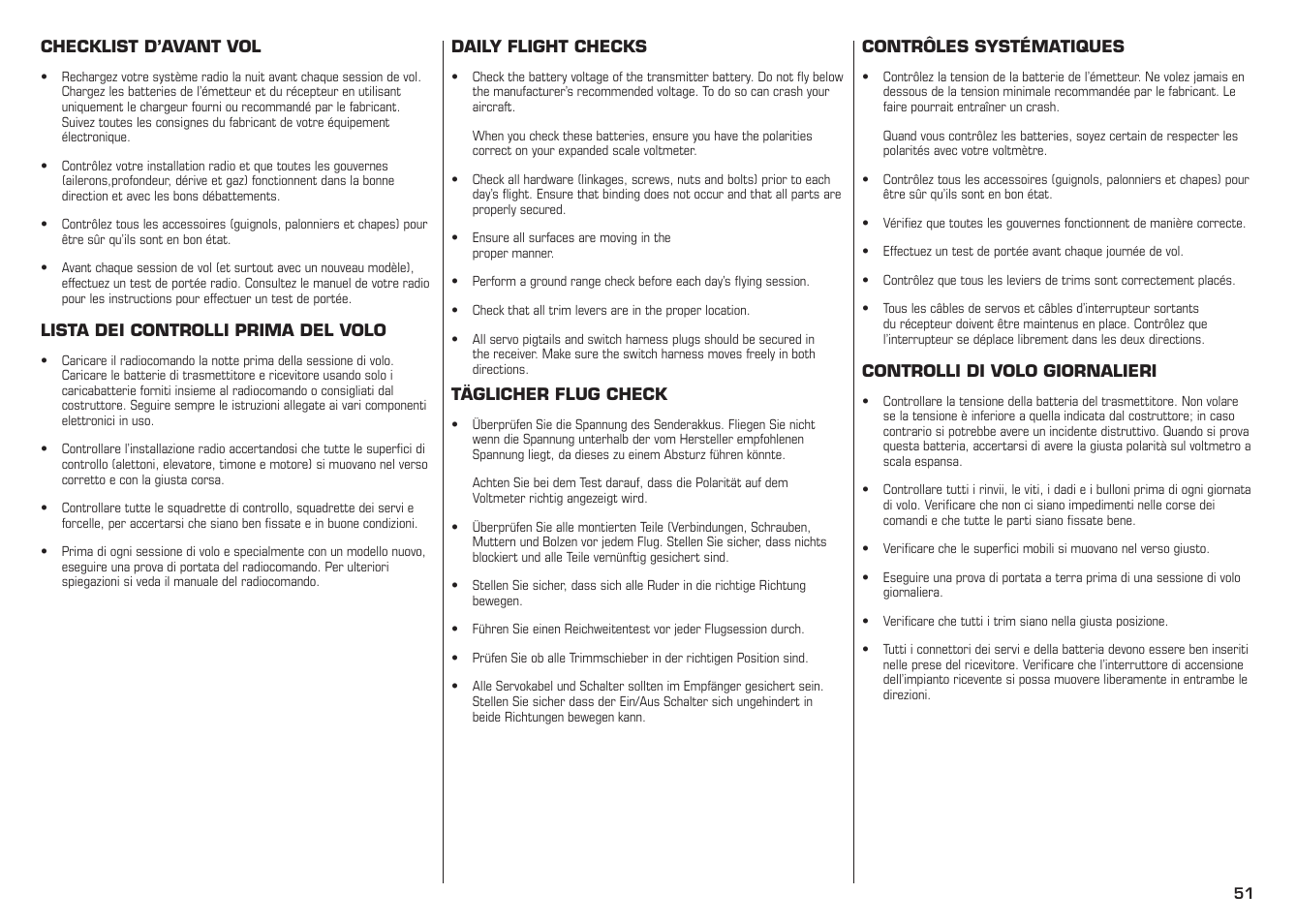 E-flite L-13 Blanik 4.2 m ARF User Manual | Page 51 / 60