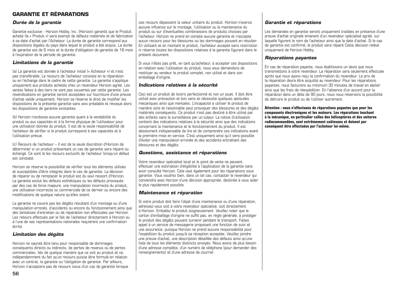 E-flite L-13 Blanik 4.2 m ARF User Manual | Page 56 / 60