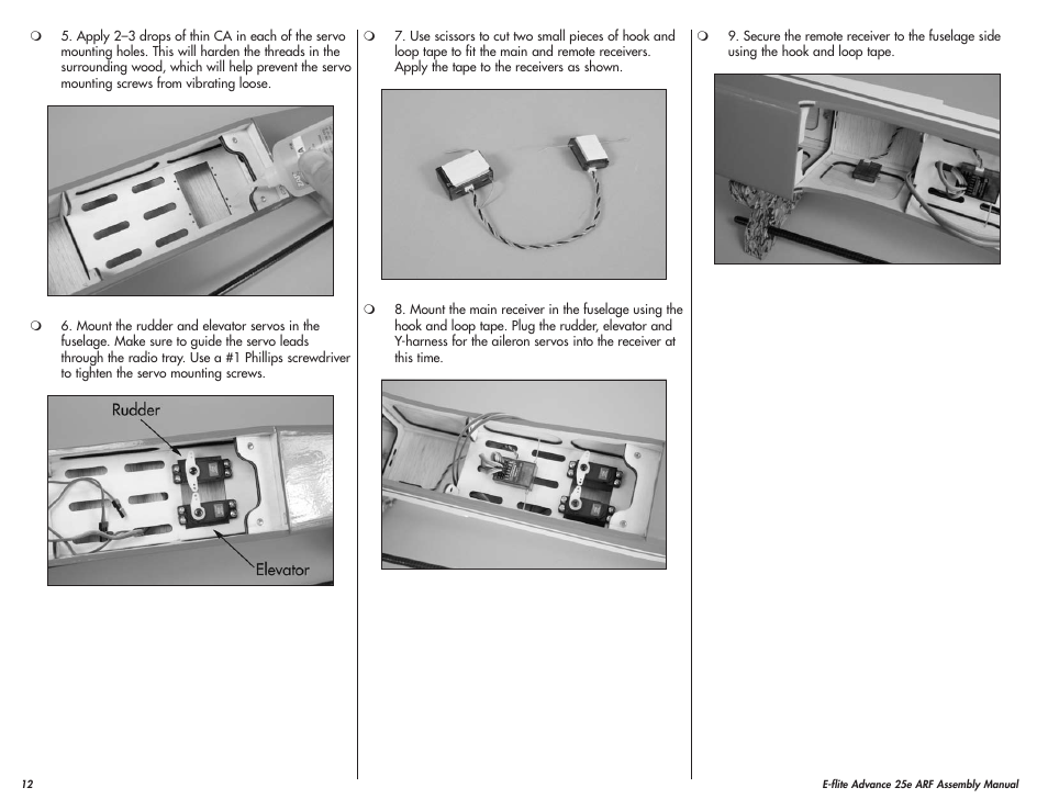 E-flite Advance 25e User Manual | Page 12 / 36