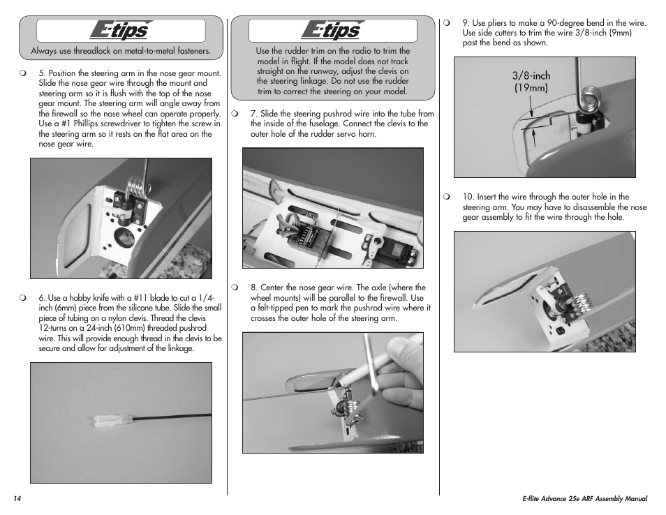 E-flite Advance 25e User Manual | Page 14 / 36