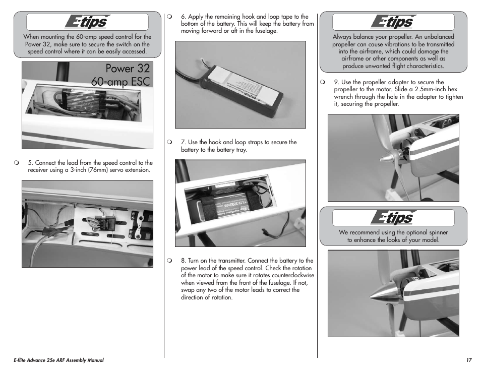 E-flite Advance 25e User Manual | Page 17 / 36