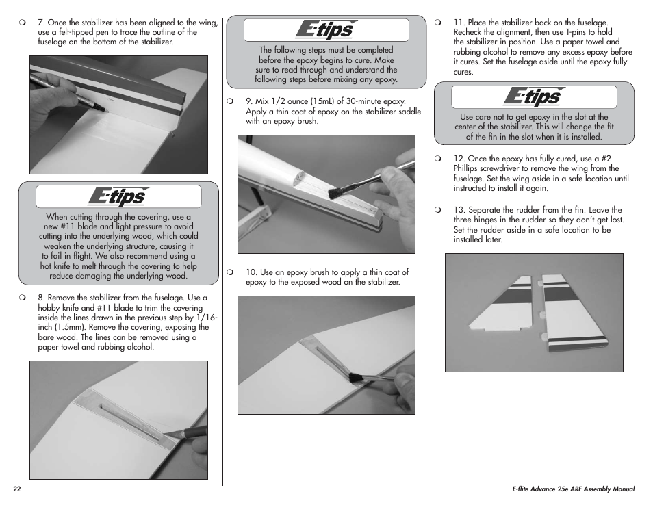 E-flite Advance 25e User Manual | Page 22 / 36