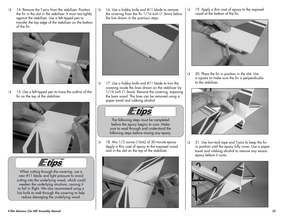 E-flite Advance 25e User Manual | Page 23 / 36