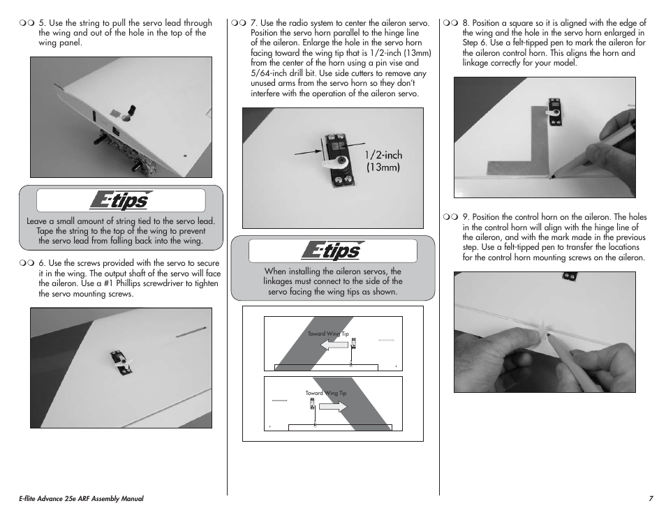 E-flite Advance 25e User Manual | Page 7 / 36