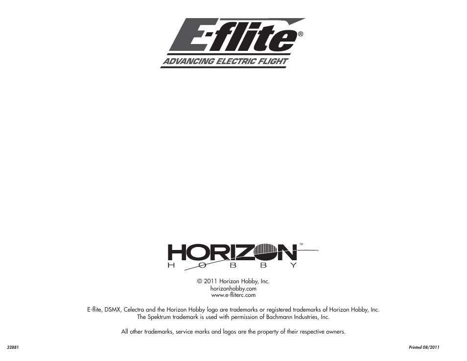 E-flite Shoestring 15e ARF User Manual | Page 32 / 32