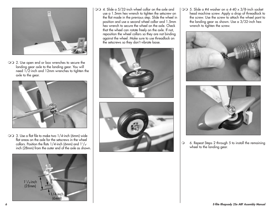 E-flite Rhapsody 25e ARF User Manual | Page 6 / 24