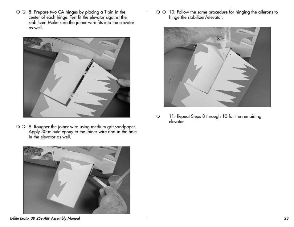 E-flite Eratix 3D 25e ARF User Manual | Page 23 / 32