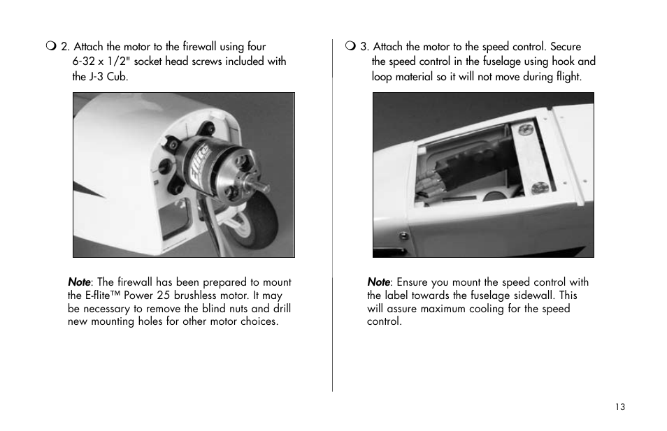 E-flite J-3 Cub 25 ARF User Manual | Page 13 / 52