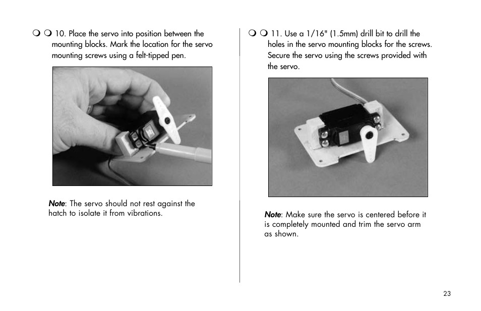 E-flite J-3 Cub 25 ARF User Manual | Page 23 / 52