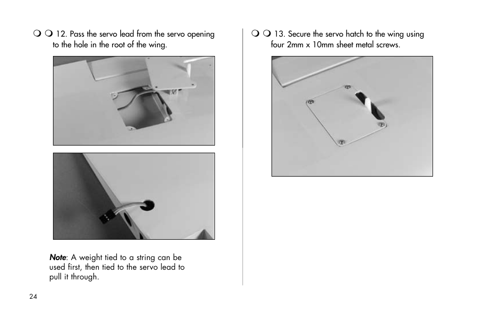 E-flite J-3 Cub 25 ARF User Manual | Page 24 / 52