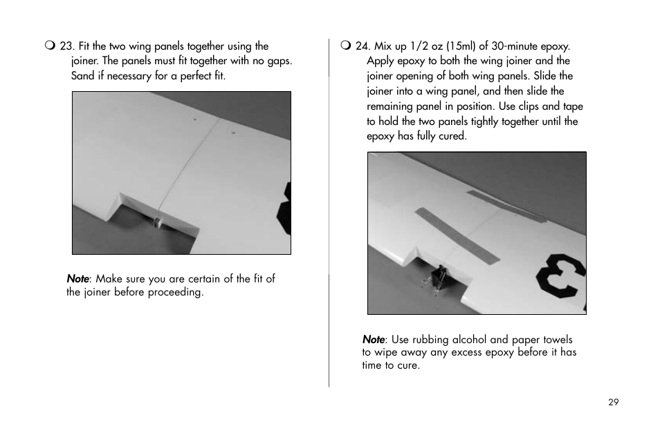 E-flite J-3 Cub 25 ARF User Manual | Page 29 / 52