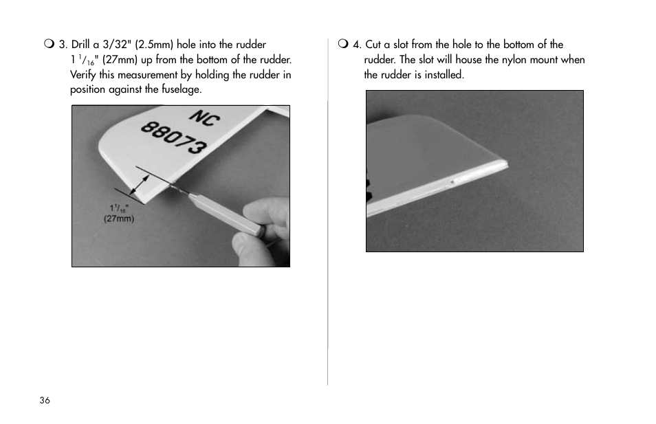 E-flite J-3 Cub 25 ARF User Manual | Page 36 / 52