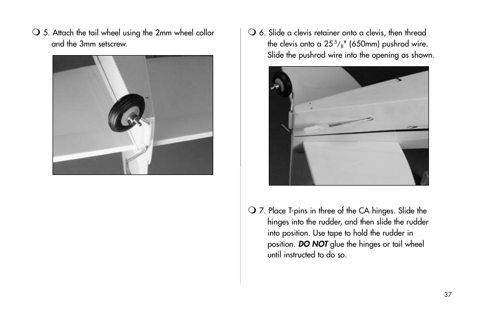 E-flite J-3 Cub 25 ARF User Manual | Page 37 / 52