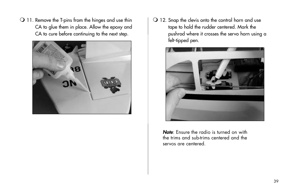 E-flite J-3 Cub 25 ARF User Manual | Page 39 / 52