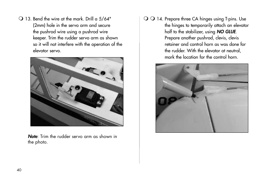 E-flite J-3 Cub 25 ARF User Manual | Page 40 / 52