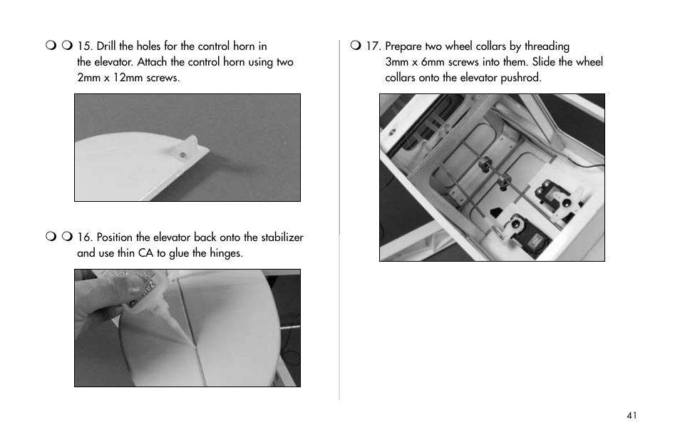 E-flite J-3 Cub 25 ARF User Manual | Page 41 / 52