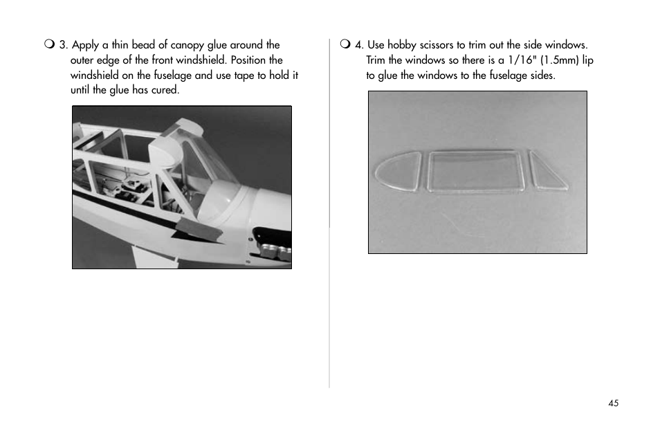 E-flite J-3 Cub 25 ARF User Manual | Page 45 / 52