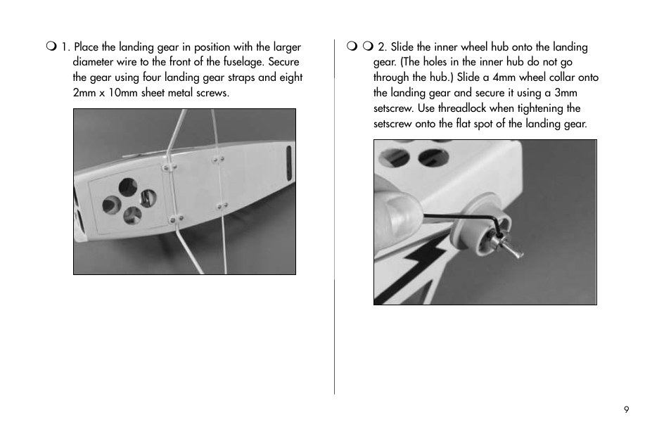 E-flite J-3 Cub 25 ARF User Manual | Page 9 / 52